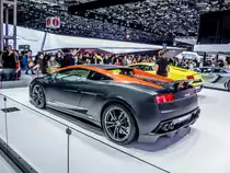 Lamborghini Gallardo LP570-4 (5.2L V10 Motor, 570PS, 6Gang Antrieb). Foto: Automesse Paris, 11.10.2012