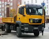 MAN TGS 18.360 mit Meiller-Kipper, Fa. Ebs Bau GmbH, Rostock Lange Str., 23.10.2012