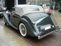 Jaguar MK IV 3.5 Litre Drophead Coupe. 1946 - 1948. Der6-Zylinderreihenmotor mit 3.485 cm� Hubraum leistet 125 PS. Es wurde knapp 500 Drophead Coupes (Cabriolets) produziert. Classic Remise D�sseldorf am 01.11.2012.
