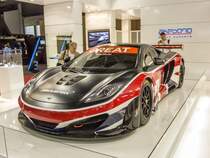 Mclaren MP4-12C Rennversion. Fotografiert auf dem Pariser Autosalon zwischen 30.09.2012 und 14.10.2012 (Aufnahmedatum: 11.10.2012)