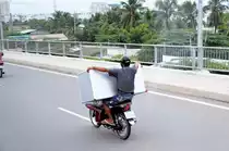 Schwertransport, Saigon, Vietnam, 06.11.2011