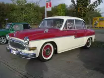 Limousine Horch/Sachsenring P 240 aus dem ehem. Landkreis Bad Doberan (DBR) fotografiert beim 9. Oldtimertreffen am HEROS-Ostprodukte-Discounter, Rostock/Broderstorf [27.10.2012]