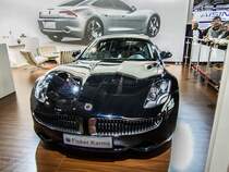Ein interessantes Auto, leider hatte Fisker nur einen kleinen Platz fr die zwei ausgestellten Plugin-Hybrid Karmas gemietet. (Automesse Paris 11.10.2012)