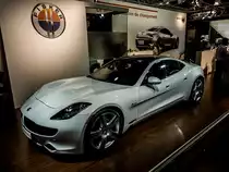 Ein interessantes Auto, leider hatte Fisker nur einen kleinen Platz f�r die zwei ausgestellten Plugin-Hybrid Karmas gemietet. (Automesse Paris 11.10.2012)