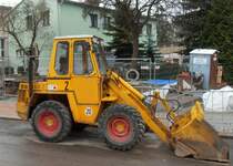 Radlader Kramer Allrad 312 LE auf einer Baustelle in Zeulenroda. Foto 10.11.12