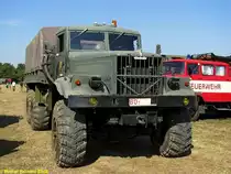 Pritschenwagen mit Plane KrAZ-258 der  NVA  aus dem ehem. B�rdekreis (B�) fotografiert beim 6. gro�e TATRA-Treffen Seehausen/Altmark [20.09.2009]
