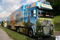 Herpa Showtruck Nummer 3  Die Sieben Weltwunder  auf dem Sommerfest bei Herpa am 28. Juni 2008.