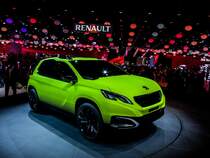 Peugeot 2008 Concept. Mit diesem Auto geht Peugeot gegen Opel Mokka und adere  Compact SUVs . (Gesehem auf dem Pariser Automesse am 11.10.2012)