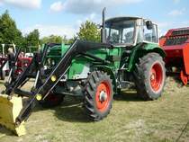 Deutz mit Frontlader bei der Oldtimerausstellung am 29.06.08 in 76689 Karlsdorf-Neuthard