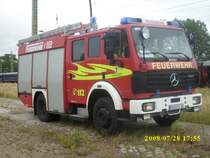 Am Abend des 28.06.2008 mu�te die Bergener Feuerwehr einem Sonderzug Wasser f�r die drei Speisewagen im Zug bringen.