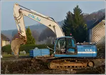 Raupenbagger auf einer Baustelle aufgenomen am 16.11.2012.