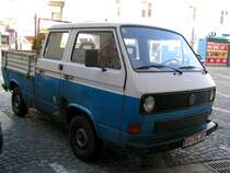 VW T3 Doppelkabiner mit Ladepritsche hat schon einige Male den Besitzer gewechselt; 080629