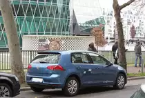 VW Golf VII Rückansicht, gesehen am 07.12.2012 (Frankfurt am Main, Westhafen Tower)