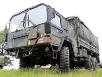 MAN, ehem.Bundeswehrfahrzeug hat sich zu einem Militrfahrzeugtreffen in sterreich eingefunden; 120707