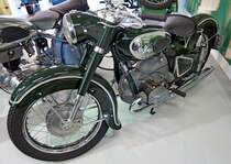 Hoffmann S300, Baujahr 1954, 2-Zyl.Boxer-Motor mit 298ccm und 17PS, Vmax.120Km/h, gebaut in Lintorf bei Dsseldorf, Automuseum Schramberg, Mai 2012