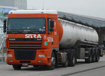 DAF XF 95.430 Tanksattelzug von  Sitra  aus Belgien verbringt das Wochenende in Crailsheim, 18.11.2012