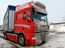 DAF XF105.510 mit winterlicher Frontmaske; 130118