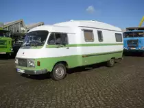 Wohnmobil MB ..... aus dem Landkreis Nordwestmecklenburg (NWM) gesehen beim 6. Oldtimertreffen im ex. KIW  Vorw�rts  in Schwerin [07.10.2012]