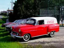 OPEL-Olympia, war in fr�hreren Zeiten im Einsatz f�r eine bekannte Getr�nkemarke, und wird auch noch Heutzutage bei diversen Anl�ssen als kultiger Werbetr�ger eingesetzt; 120805