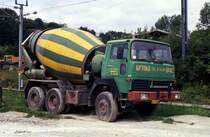 Magirus Deutz Betonmischer hier am 9.8.1993 im Einsatz in Ettelbrck / Luxembourg.