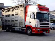 SCANIA 124L 420, Topline; mit Groviehtransportaufbau; 120325