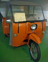 Krause Duo 4/1, Baujahr 1989, zweisitziges Versehrtenfahrzeug aus der  DDR  mit 50ccm Simson-Motor, Automuseum Fritz B.Busch, Aug.2012