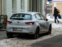 Dieser Seat Leon (Rückansicht, Modelljahr ab 2013) wurde am 25.01.2013 fotografiert