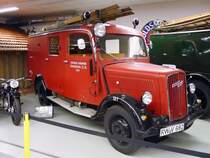 Opel Blitz LF 8 TS, Aufbau Magirus. Autosammlung Steim in Schramberg, 6.3.11 
Baujahr 1950, bis 1977 bei FFw Zimmern ob Rottweil. 
6 Zylinder, 55 PS aus 2500 ccm. 
85 km/h schnell und 2300 kg schwer. 