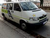 VW-T4 TDI mit interessanter Beklebung; 130101