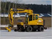 Am 13.02.2013 war dieser Atlas 1604 ZW Zweiwegebagger in der N�he einer Baustelle abgestellt.