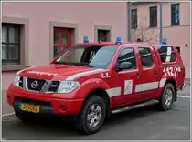 Nissan Navara der Feuerwehr aus dem Pr�izerdaul gesehen am 17.02.2013.