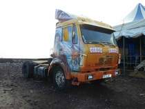 MB Zugmaschine vom Circo Dallas, gesehen auf Sao Miguel/Azoren im Februar 2013