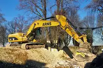 Cat 324 D Raupenbagger bei Abri�arbeiten bei Euskirchen - 13.01.2013