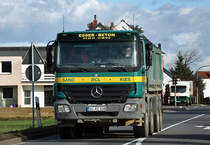 MB Actros Kipper von  Esser-Beton  bei Euskirchen - 05.02.2013