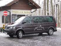 VW T5, Transfer Bus zum Wartburg, Eisenach. Foto: 25.01.2013