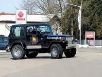 WRANGLER-Jeep mit interessanter Beklebung; 130302
