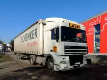 DAF XF von Lasek-Transporte ist mit einem Schenker-Auflieger auf �sterreichs Bundesstrassen unterwegs; 130308