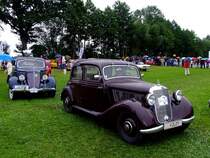 MB-170DA (W136), Bj.1951 tritt trotz Regenwetter mit Startnummer 34 zur Wadholz-Classic2012 an; 120715