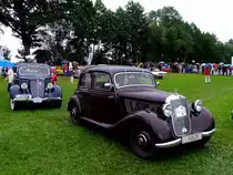 MB-170DA (W136), Bj.1951 tritt trotz Regenwetter mit Startnummer 34 zur Wadholz-Classic2012 an; 120715