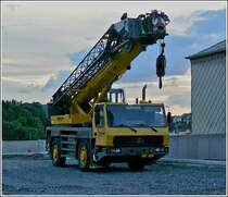Grove Autokran aufgenommen auf einer Baustelle in Wiltz am 17.07.2010.