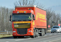 DAF XF Pritschenauflieger  Hein  bei Euskirchen - 20.02.2013