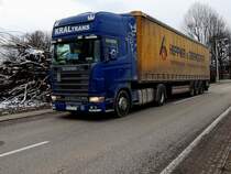 SCANIA 124L 420 von KRALtrans mit Heppner&Oberndorfer Auflieger nutzt sterreichs Bundesstraen; 130314