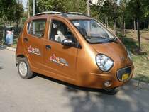 Dreirdriger chinesischer Kleinwagen in Shouguang, 16.10.11