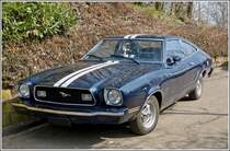 Ford Mustang II  gesehen am Strassenrand am 01.04.2013.