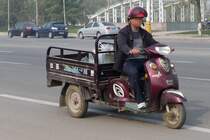 Elektro-Dreirad in Shouguang, 30.10.11