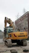 Liebherr 926 auf einer Baustelle in Zeulenroda. Foto 04.04.13 
