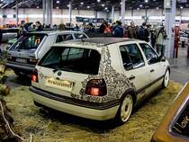 VW Golf III in Volksstil. Foto: Auto Motor und Tuning show, ende Mrz 2013.
