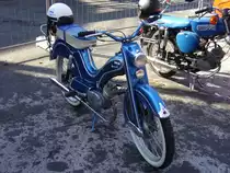 DKW Hummel Moped. 1956 - 1958. Der 1-Zylinderzweitaktmotor mit 49 cm� leistet und leistet bis zu 2 PS. Oldtimertreffen Kokerei Zollverein am 07.04.2013.