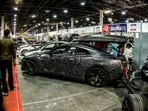 Nissan GTR R34 mit interessanter Lackierung wurde auf dem Auto, Motor und Tuning Show ausgestellt (23. M�rz. 2013.)