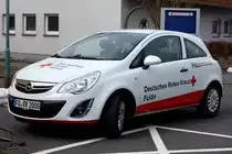 Opel Corsa des DRK-Kreisverbandes Fulda im April 2013 in 36100 Petersberg-Marbach